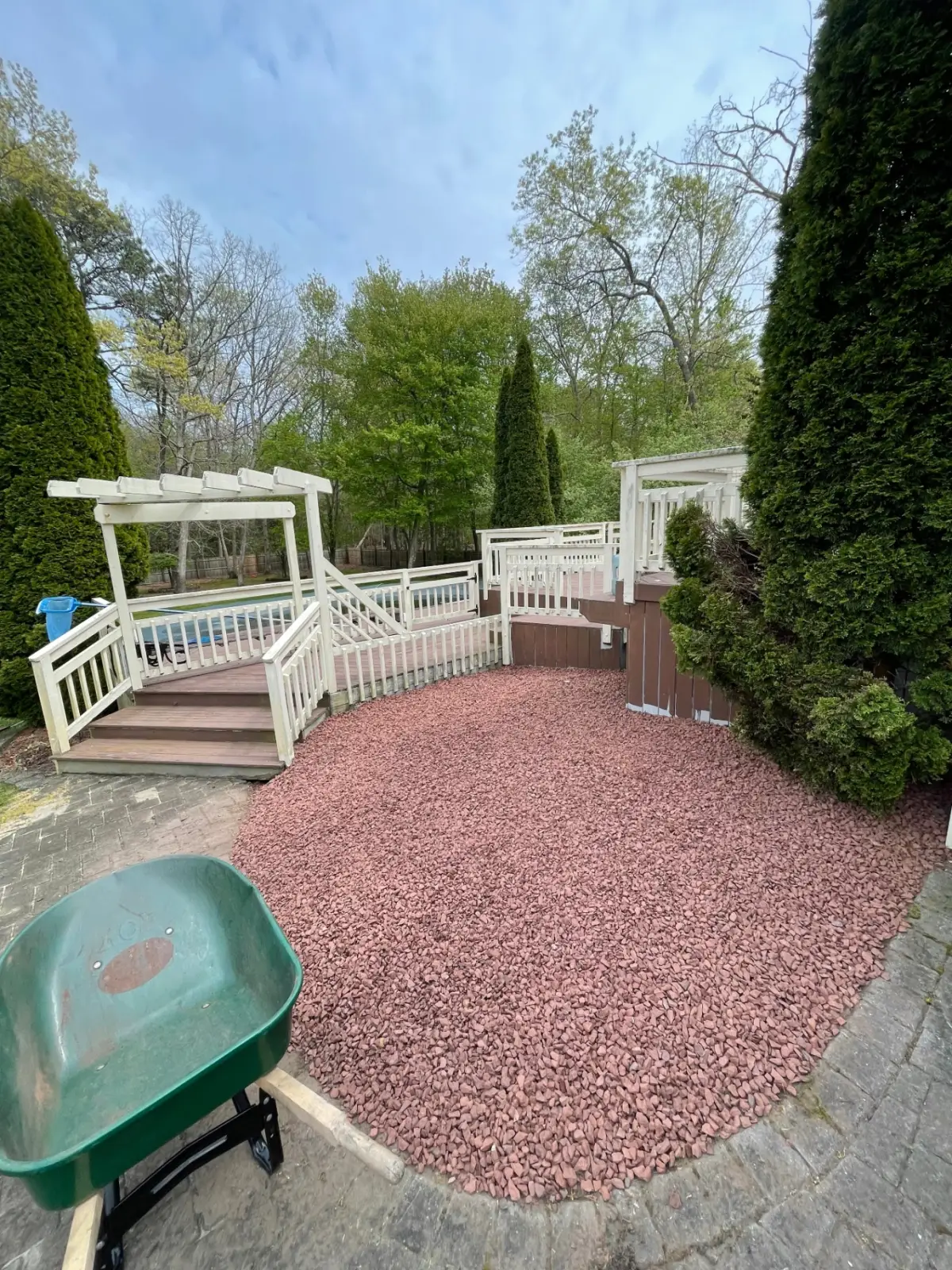 Finished yard after landscaping, job four