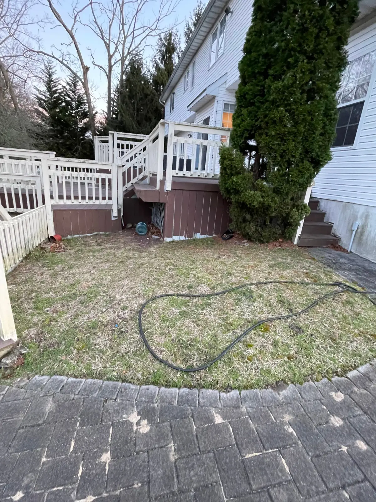 Yard before landscaping, job four