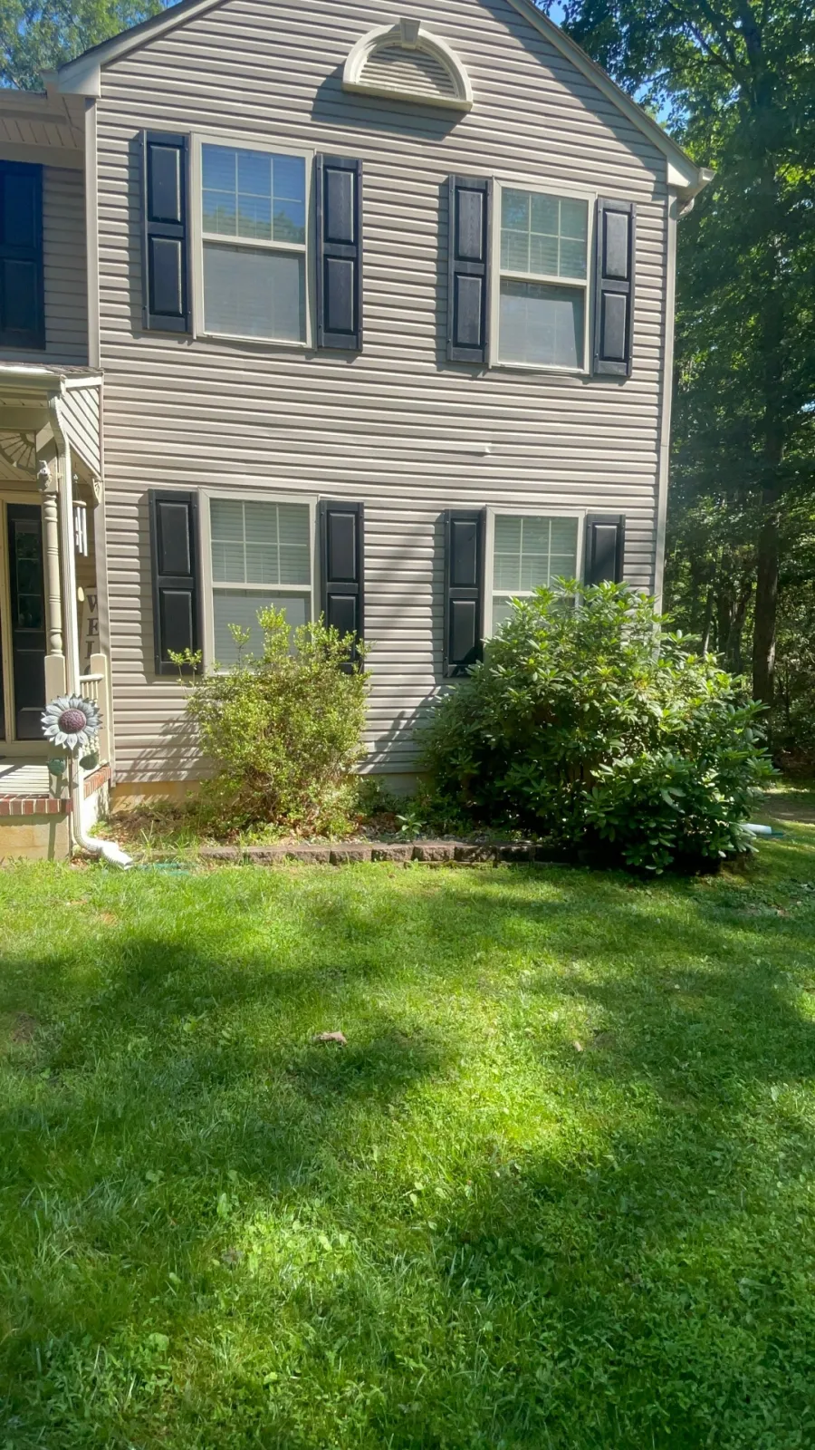 Planting bed before fresh mulch